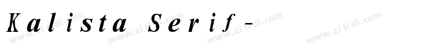 Kalista Serif字体转换